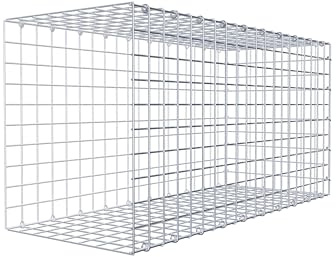 GABIONA Gabion de culture type 2 carré, maillage 5 x 5 cm, profondeur 40 cm, gabion 100 x 50 x 40 cm (L x H x P), anneau en C