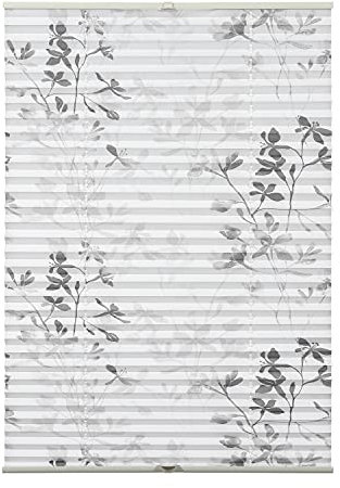 GARDINIA Plissee ohne Bohren, Blickdicht, Lichtdurchlässig, Einfach in der Breite kürzbar, Bella Falt-Plissee, Weiß, 100 x 130 cm (BxH)