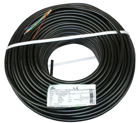 6x2x0,5mm Erdkabel mit hydrophobes Gel Elektrokabel, wasserdicht Fernmeldekabel, Steuerkabel für Magnetventil/Steuergerät, Telefonkabel (100M)