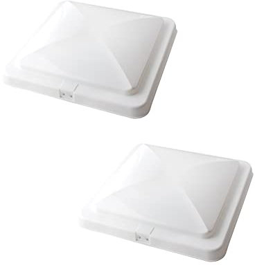 Huamengyuan 2 Stück Wohnmobile Dachlüfter Abdeckung, RV Lüftungshaube aus ABS Dachluke Dachfenster Dachhaube Robuste und langlebige Lüftungshaube für Wohnmobile, Weiß