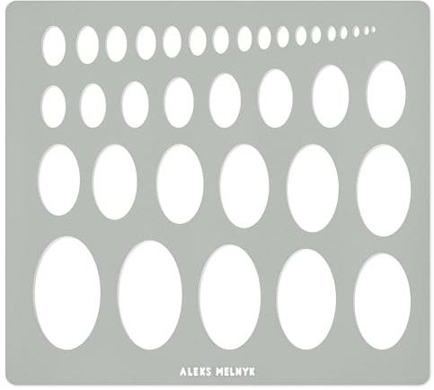 Aleks Melnyk No.210 metall ellips mall ellips mall geometrisk mall ellips mall oval konst verktyg isometrisk ritning mall lapidär cabochoner linjal
