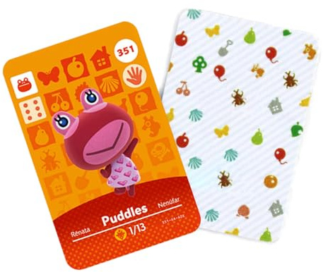 Generic Puddles Cards: NFC Animal Crossing Game Card, Waterproof, Reusable, Compatible with Nintendo Switch & Smartphone