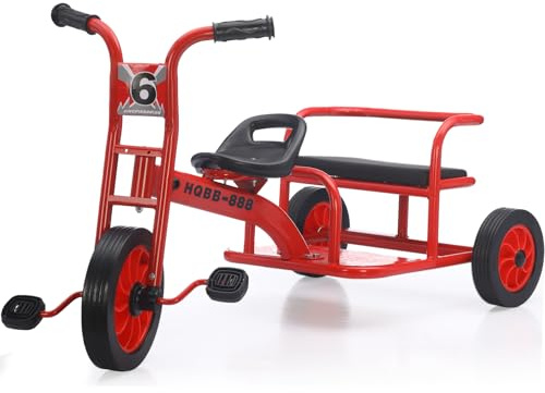 Kids Tricycle for Riders Ages 3-5 Preschool Playground Kids Tricycles, Daycare Toddler Tandem Trike，Children Tandem Bike, Outdoor Playground Equipment Trike