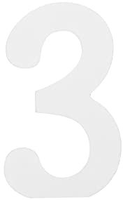 sourcing map Leere Holznummer 3 Unfertig Tafel 2.8 für DIY Haus Wand Hochzeit Party Deko 3