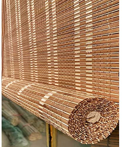V3VOGUE Bambus-Rollos Raffrollos Outdoor, Garten Rollo Aussenbereich Wetterfest, Vorhang, Seitenzug Bambusrollo, Sichtschutz, Sonnenschutz, Natürliches Holzrollo Jalousie Für Fenster