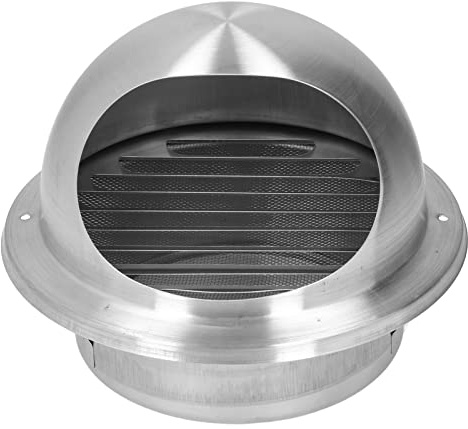 Tyenaza Rejilla de Ventilación Redonda de Acero Inoxidable de 155 mm, Salida de Ventilación Redonda Reutilizable para Cocina, Rejilla Campana Extractora Ventilacion Extractor con Insectos Red