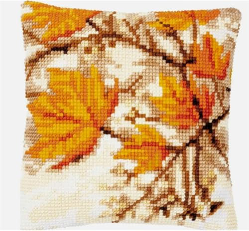 DIY Knüpfhaken-Set Knüpfkissen Zum Selber Knüpfen, Knüpfen Kissen Set Latch Hook Kissen Kit Knüpfteppich Knüpfpackung Für Erwachsene Handwerk Geschenke Weihnachten Dekorationen-E||43x43cm/17x17in