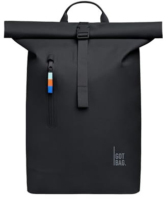 GOT BAG Rucksack Rolltop 2.0 Lite | Laptop Rucksack wasserdicht mit Herausnehmbarer 15,6“ Laptoptasche | 26 Liter Füllvolumen Rollrucksack (black)