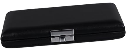 ifundom Fagottrohrkasten 6 Fächer aus Pu Leder mit Metallverschluss Leichtes Design Schwarz zum Schutz und Aufbewahrung von Fagottrohren Holz und Metallmaterialien Passend für Bassoon