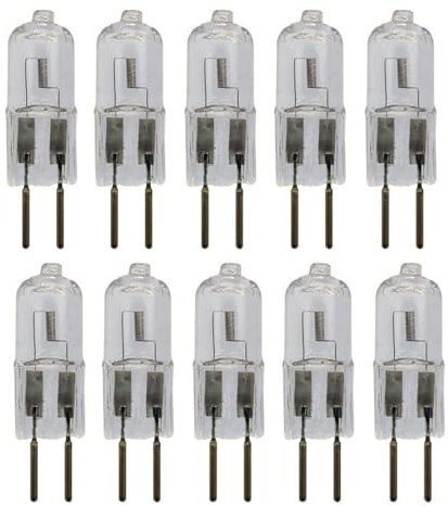UGEFKMQ Capsula Trasparente Lampadine Alogene G6.35 12V 100W Capsula Lampada Alogena Gy6.35 24V 50W Gy6.35/G6.35 Base A 2 Pin Dimmerabile 10Pc 12V-100W