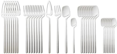 Ensemble de couverts 32 pièces 18/10 Vaisselle en acier inoxydable bleu Ensemble de table Couteau de table Fourchette Cuillère à café Cuillère à café Ensemble de couverts Cuisine Maison Vaisselle
