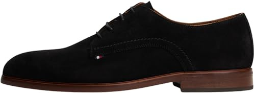 Tommy Hilfiger män Hilfiger klänning mocka sko FM0FM05725 Derby skor, svart (svart), 7, Svart, 41 EU