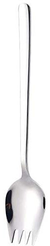 MMRTDJDR Teaspoons 2-in-1 Long Handle Salad Spoon Fork Reusable Stainless Steel Supplies