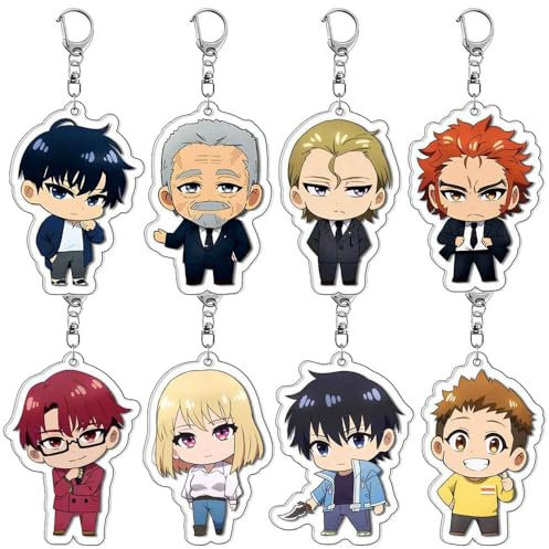 Solo Levelings Schlüsselanhänger Anime Figur Cosplay Zubehör Solo Levelings Anhänger Deko, Acryl 8 Pack