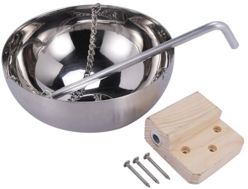 Cpolebev 20CM Ciotola per Sauna in Acciaio per Bagno Turco Ciotola per Ciotola per Essenziali Accessori per Sauna Ciotola per Essenziali per Spa