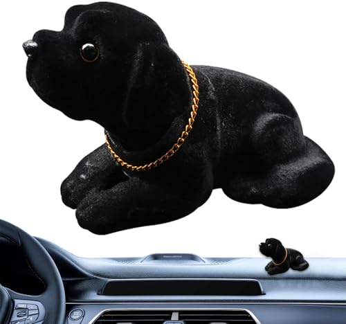 Car Dashboard Bobble Heads – Wobble Labrador Toy, Puppy Bobble Figure | Handcrafted Resin Dog Head Sculpture With Spring Mechanism, Collectible Decoration For Tabletop Home Ofice Display