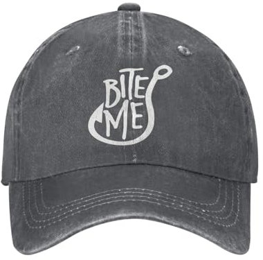 Baseball Cap Fischer Angelhaken Beißen Mich Baseballmütze Verstellbare Trucker Hut Unisex Snapback Cap Für Außenbereich Outdoor Running