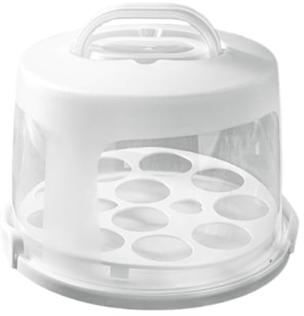 Hjatirace Caja de transporte para tartas, soporte para cupcakes, caja de transporte de postres, asegura el contenido en el interior, fácil de transportar sin volumen, 10 pulgadas, para fiestas de