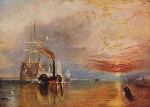 ARToPHIIU Dipinti Famosi Quadri Stampa Murale su Tela il Temerario combattente di Mallord William Turner per L'arredamento del Soggiorno 60x90cm