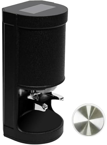 LIULIQ 58mm Commercial Electric Coffee Tamper, Automatic Electric Bean Powder Press Machine with 5-30KG Pressure Adjustment and Fully Automatic Sensing, Adjustable Bracket Lift for Home and Office