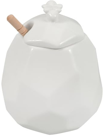 SOIMISS Ceramic Honey Jar Dipper and Lid Delicate Honey Pot for Home Storage and Dispensing