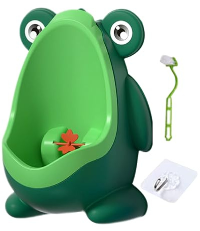 Training Potty Urinal, Frog Shaped Urinal with Fun Target, Interactive Detachable Toilet for Kids Bathroom Solution Indoor Camping Travel Solution