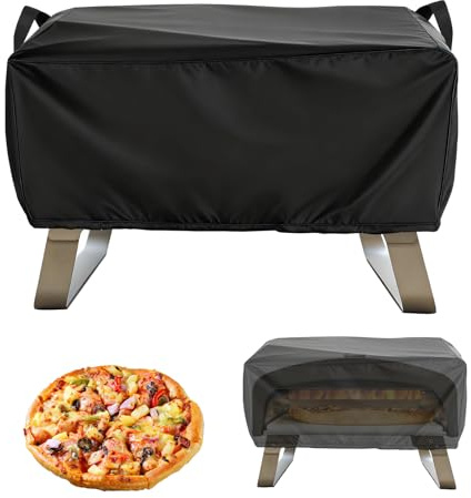 62×62×28 cm Copertura Per Forno Per Pizza, Impermeabile E Resistente | Facile da Pulire,Copri Barbecue, Adatto Copertura Per Barbecue A Gas Da 17 Pollici, Nero