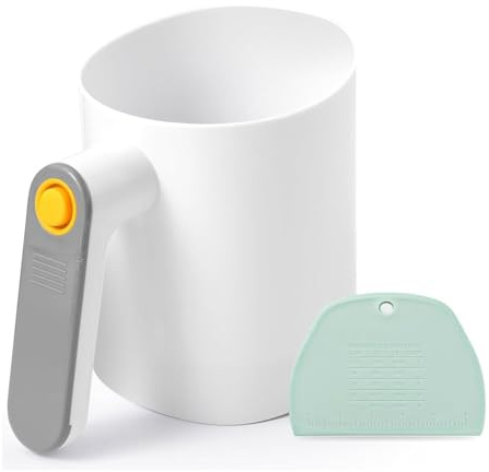 Flaroey Tamiz eléctrico de harina, tamiz de harina que funciona con pilas para hornear con raspador de masa, ergonómico, tamiz de harina