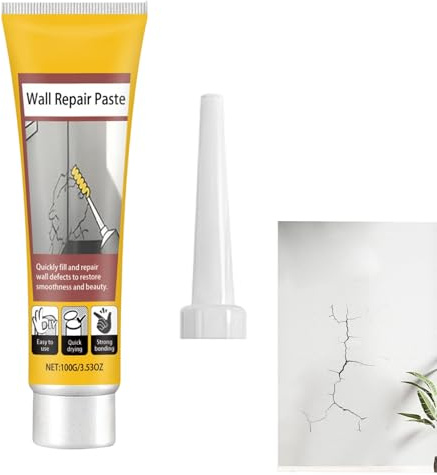 Mppchhn Wand Riss Füller 100 g schnelltrocknende Wand- und | Deckenverputzpaste Für Schlafzimmer Badezimmer Küche Balkon Keller Garage