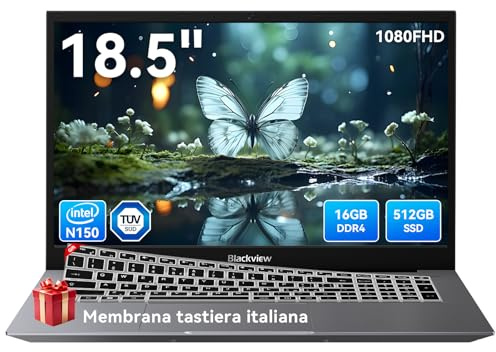 Blackview Acebook10 18,5 Pouces IPS Full HD | N150 (jusqu'à 3,6 GHz) | 16 Go DDR4 + 512 Go SSD (jusqu'à 2 to) | 8000 mAh | 180° | BT5.2/HDMI/Type-C | Students and Business