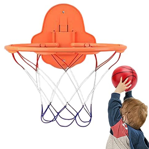 Basketkorg tyst 32 cm (12 tum) basketkorg inomhus träning tyst studsande bärbar justerbar väggkorg för barn inomhus utomhus sport träning kul