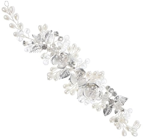 Zerodeko Bandeau Cheveux de Mariée en Alliage Argenté Brillant, Ajustable et Confortable, Accessoire pour Engagements et Bals de Fin D'année