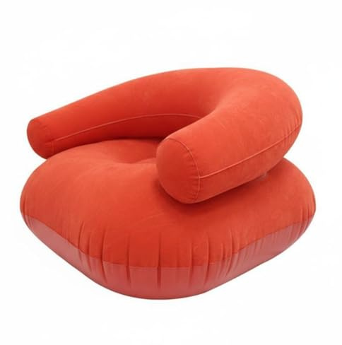 MotiveTech Beflocktes Doppel-Luftsofa tragbar aufblasbares 2-Sitzer Sofa schnell aufblasbar aufblasbares Loungesofa mit Armlehnen für Camping, Garten, Wohnzimmer, Khaki, Farbbox