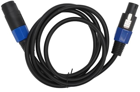 Multi-Wits Cavo per altoparlanti maschio-femmina, cavo stereo professionale ad alta potenza con connettore a blocco a torsione, cavo per impianto audio in PVC da 1,8 m compatibile con