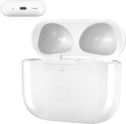 USB-C Kabellose Ladecase Kompatibel mit AirPods 3rd, Wireless Charging Case Replacement Original mit Bluetooth Pairing Synchronisierungstaste für AirPods 3rd(2021) Neueste Type-C 450mAh