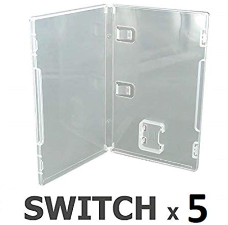 DVD Center Lot de 5 boîtes vides pour Nintendo Switch, transparent