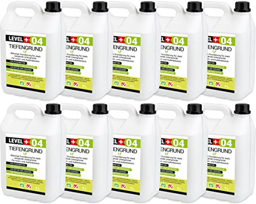 LEVEL PLUS 04 Tiefengrund LF 50L, Grundierung Wand Innen und Außen, Tiefgrund Farben Tapeten, Universal Primer Gebrauchsfertig für saugende Untergründe