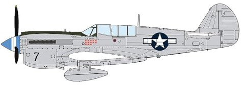 Hasegawa 607516-1/48 P-40N Warhawk Natural Metal Aces - Maßstab 1:48