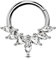 OUFER Daith Piercing Schmuck Ohrpiercing Helix Septum Ring Ohrring Knorpel Chirurgenstahl 16G Clicker Conch Tragus Nasenpiercing Silber 8mm