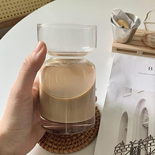 MOOCO MORNING Joli sablier pour café, vin, bière, lait, eau, thé coréen, verre nordique transparent, cadeau d'anniversaire