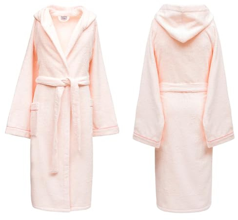 Dalfilo | Accappatoio Con Cappuccio | Taglia S | 100% Cotone | Colore Rosa