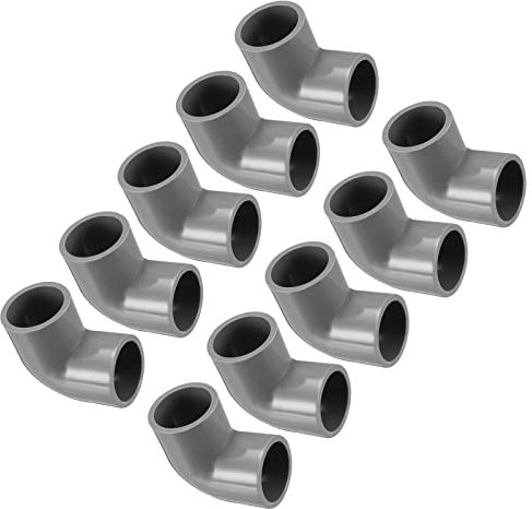 QUARKZMAN 20mm Slip PVC Tuyau Connecteurs x 10 PCS 90 Degré Coude Couplage Tuyau Raccords pour Bâtiment Irrigation Tuyauterie Installation, [Gris]