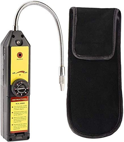 Samnuerly Detector de Fugas Detector de Fugas de Gas refrigerante portátil Air HVAC Checker R22,R-410A,R134A,CFCs HCFCs HFCs Detector Duradero