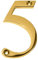 Clio 3-Inch Solid Brass Letters Address Signs For Houses Mailbox Numbers House Numbers For Outside, Address Plaques for House Numbers For Modern Mailbox, Outdoor Wall Decor (Polished, Number 5)