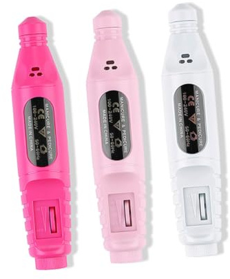 FRCOLOR Lucidatrice Per Unghie Portatile Levigatrice Per Unghie Strumento Per Manicure Lucidatrice Elettrica Per Nail Art Compatto e Facile Da Usare