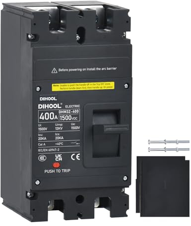DIHOOL DC 1500V disjoncteur 400A 2P mccb DC batterie fusible