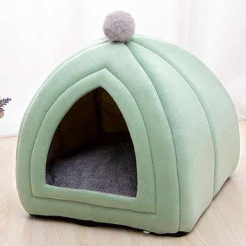 COMOCE Katzenzelt-Katzensofa,Katzenhäuser Für Innenkatzen Katzenbetthöhle Für Innenkatzen Innenbett,Green Grün-M