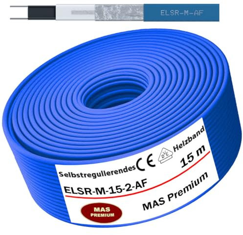 ELTHERM ELTHERM ELSR-M-15-2-AF 5-100 m Cable de calor para canalones, cable de protección contra heladas, hasta 65 °C, 230 V (15 m)