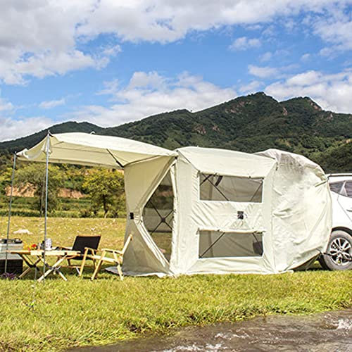 Miuxe Automatisches Pop-Up-Heckklappenzelt | Auto-Hecktür-Lukenzelt – SUV-Kofferraumzelte Mit Großem Bildschirm Und Ausziehbarer Markise, Familien-Campingzelt Mit Aufbewahrungstasche