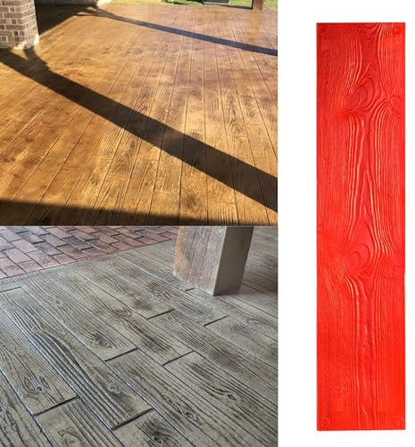Moldes Hormigón Impreso El Hormigón del Grano de Madera Sella Esteras, Forma de Hormigón de Losas de Textura de Madera Realista, Sello de Cemento de Poliuretano para Pisos de Patio Exterior. ( Color :